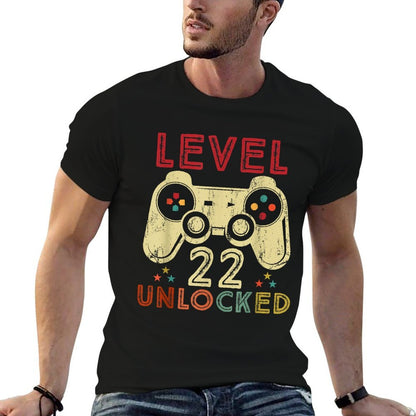 Level 22 Unlocked Birthday 22 Years Old Cool 22nd Bday Gifts  Vintage-inspired T-Shirt