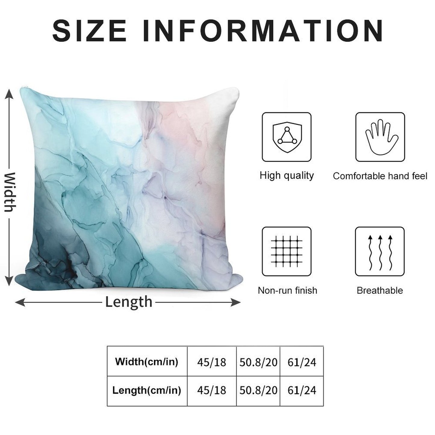 Beachy Pastel Flowing Ombre Abstract 1 Soft Skin-Friendly Throw Pillow