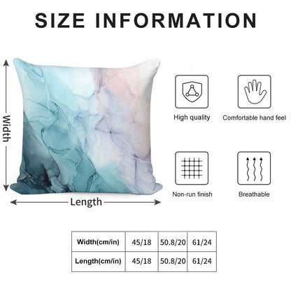 Beachy Pastel Flowing Ombre Abstract 1 Soft Skin-Friendly Throw Pillow