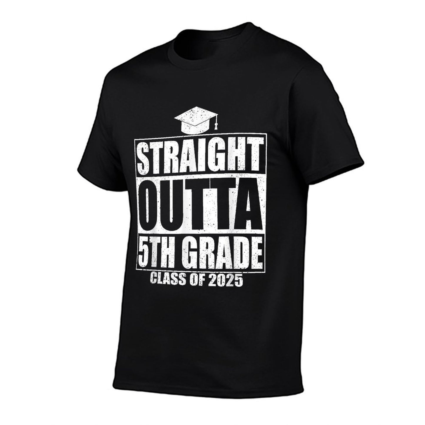 Straight Outta 5th Grade Graduation Class Of 2025 5th Grade  Easy-care T-Shirt