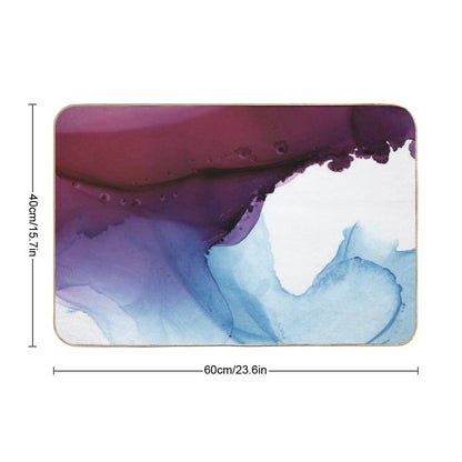 Shades of Purple, Abstract Fluid Artwork  Easy Maintenance Bath Mat