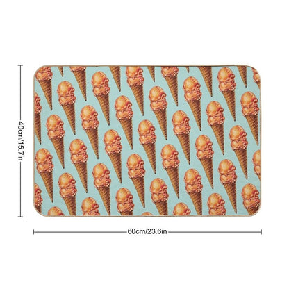 Strawberry Double Scoop Pattern  Easy Maintenance Bath Mat