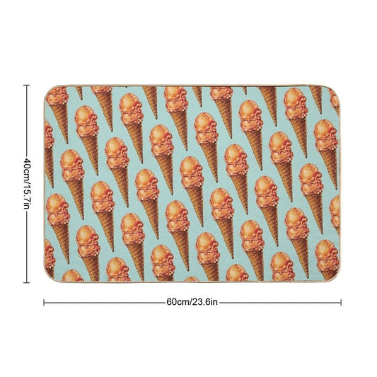 Strawberry Double Scoop Pattern  Easy Maintenance Bath Mat