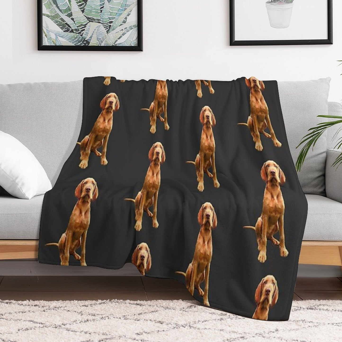 Wirehaired Vizsla - Stunning Dog! Wrinkle-free Throw Blanket