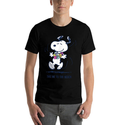 Peanuts Snoopy Take Me To The Beach  Heathered Texture T-Shirt