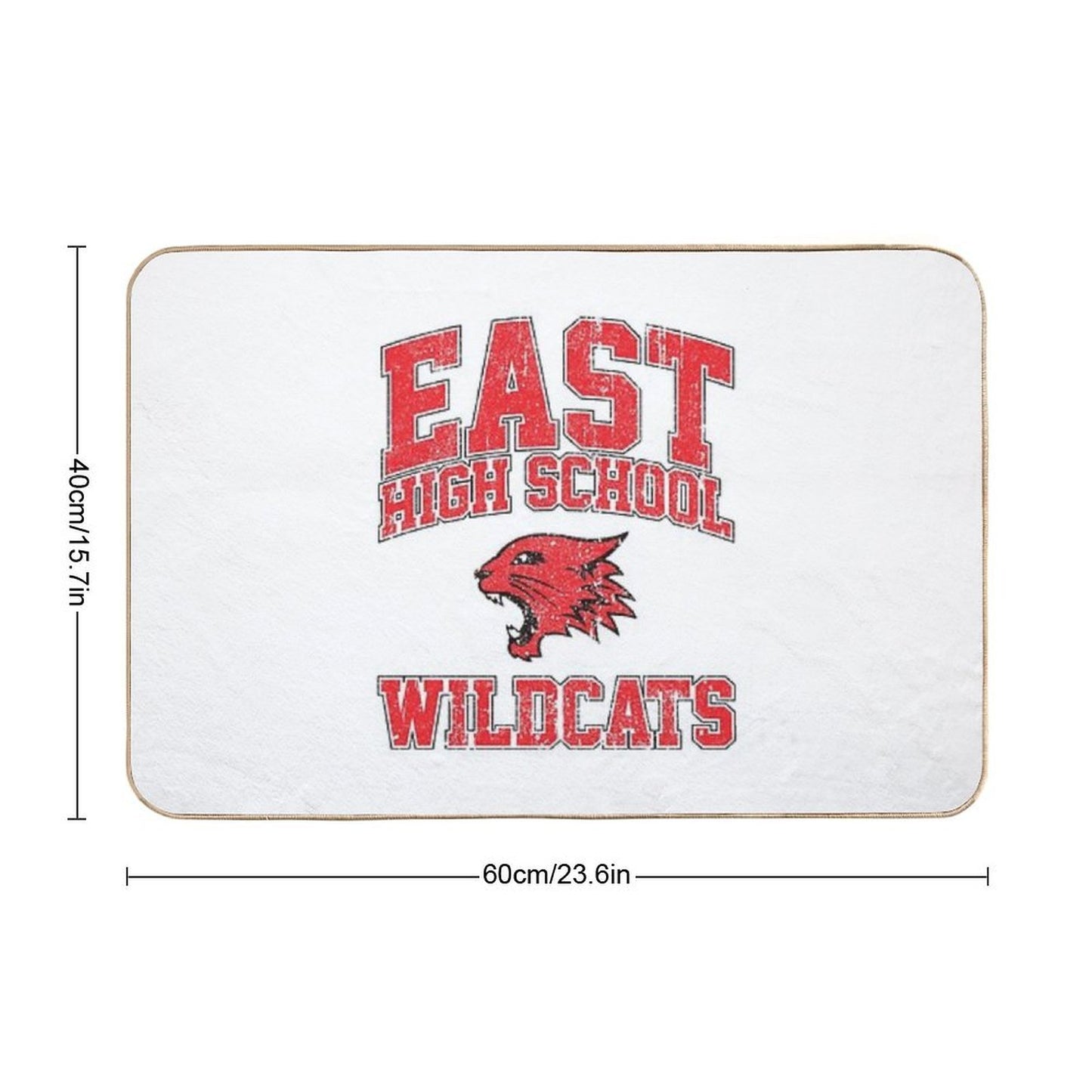 East High School Wildcats (Variant)  Pet-Safe Bath Mat