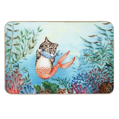 Cute Purrmaid Cat Mermaid  Eco-Friendly Bath Mat