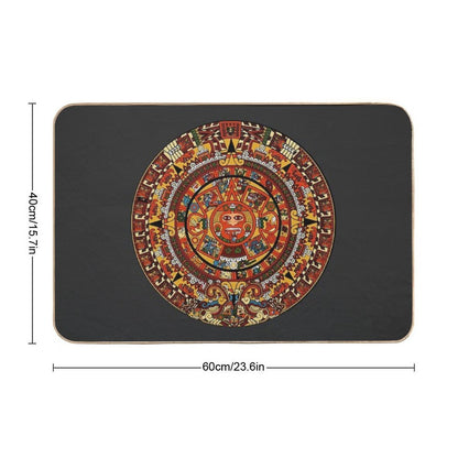 Aztec Calendar  Repositionable Bath Mat