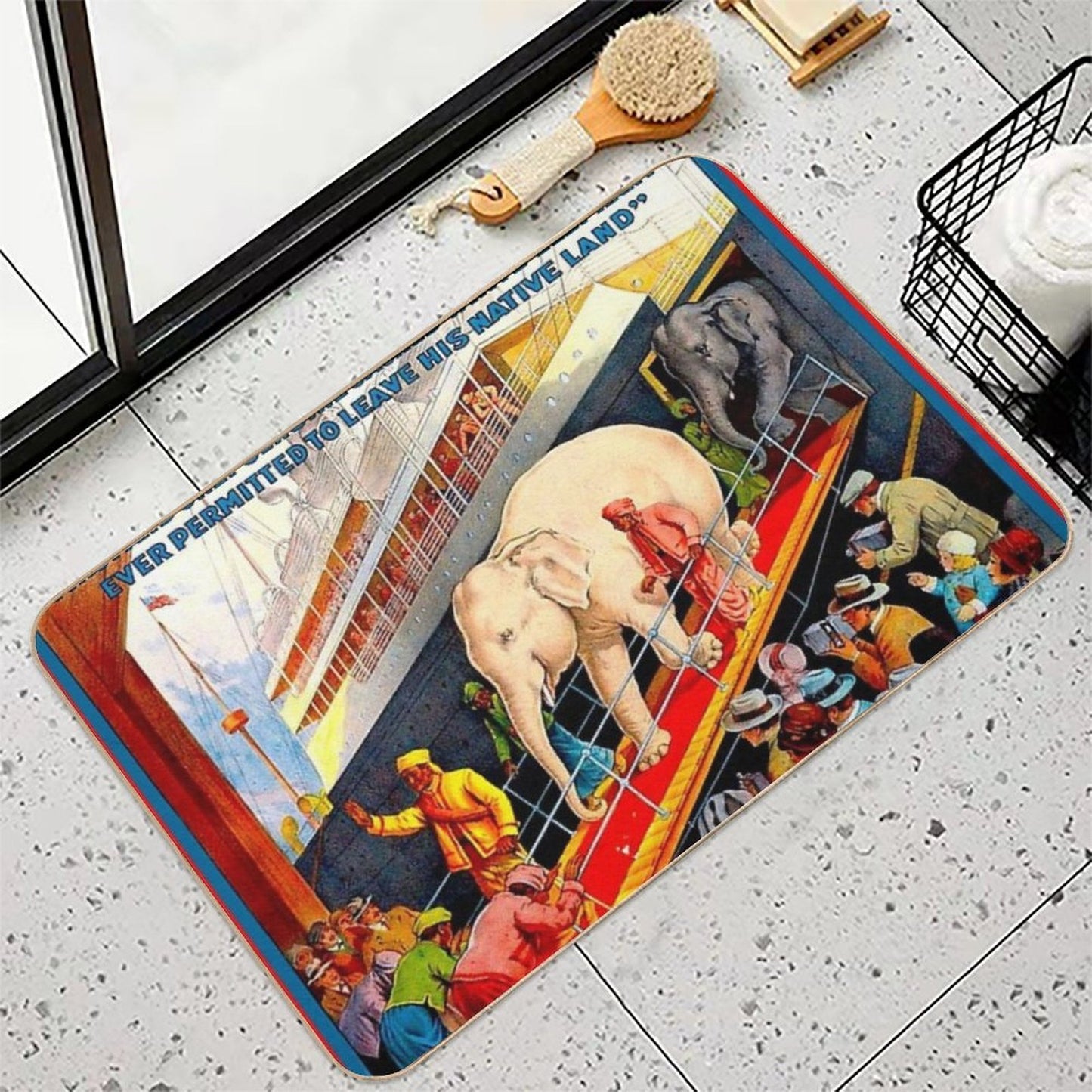 RINGLING BROS. BARNUM And BAILEY  Vintage Circus Print  Toxin-Free Bath Mat