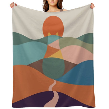 Cat Landscape 65 Durable Throw Blanket
