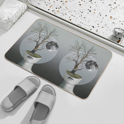 Status Of Mind Surreal Collage  Rapid-Drying Bath Mat