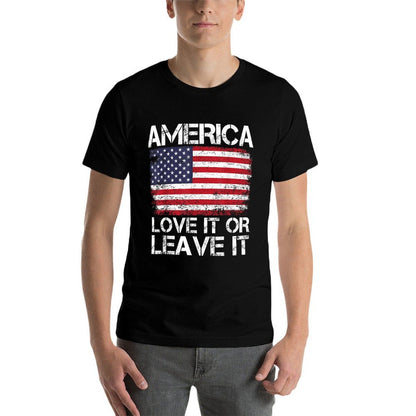 American America Love It Or Leave It USA Comfortable T-Shirt