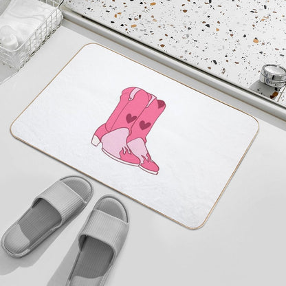 Cowboy Cowgirl Pink Boots  Multi-Purpose Bath Mat