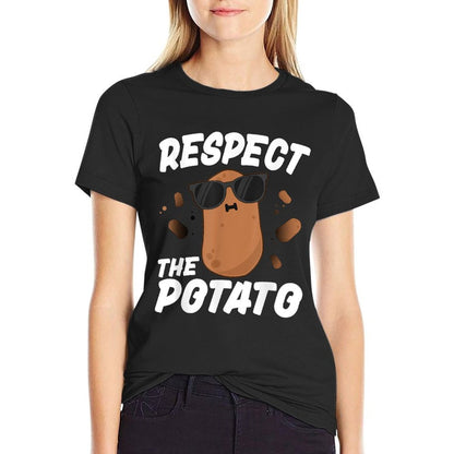 Respect The Potato For Boys Men Funny Vegetable  Quick-drying T-Shirt