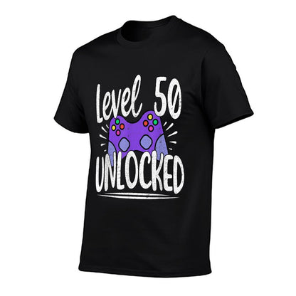 Level 50 Unlocked Funny 50th Birthday Gamer  Durable T-Shirt