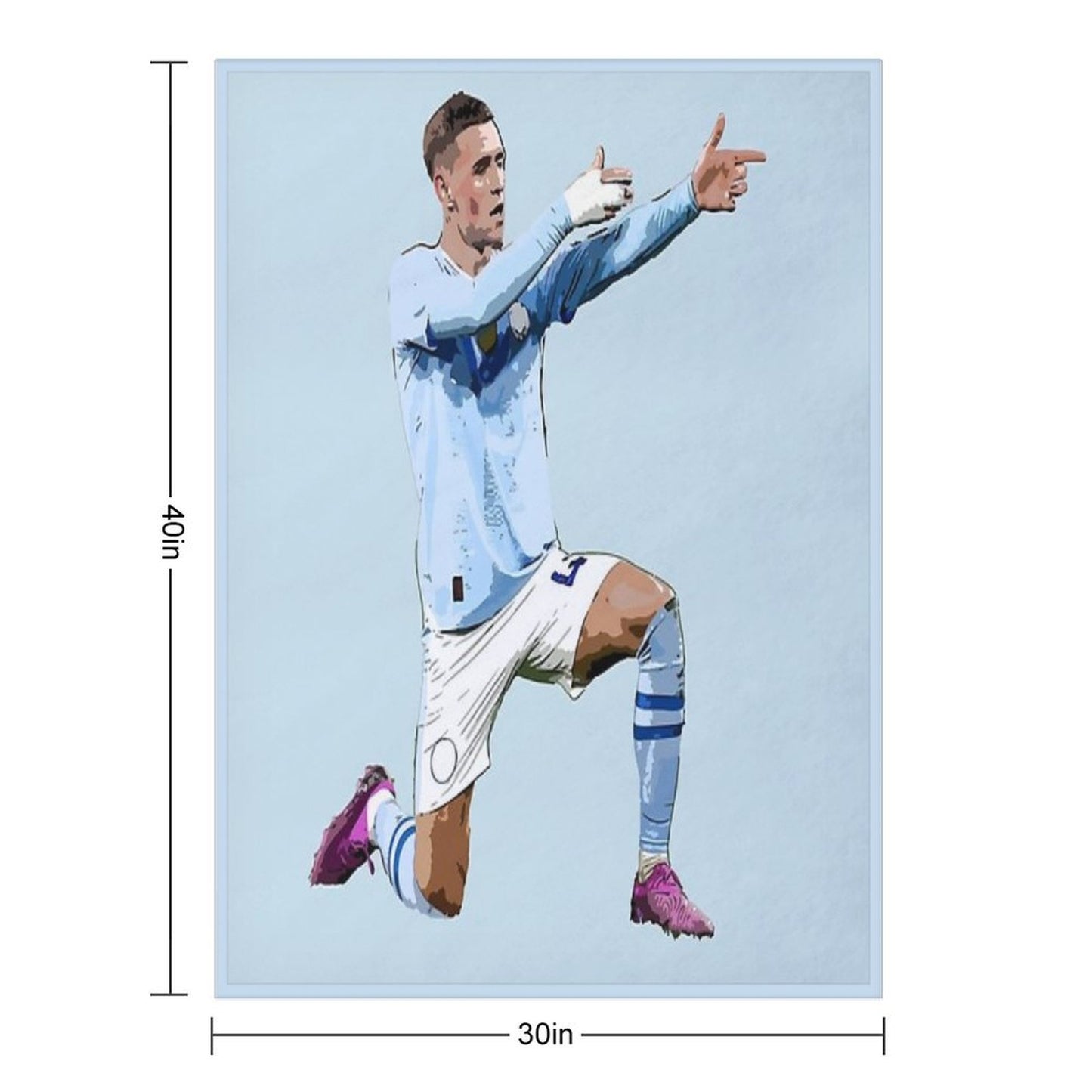 Phil Foden Velvety-soft Throw Blanket