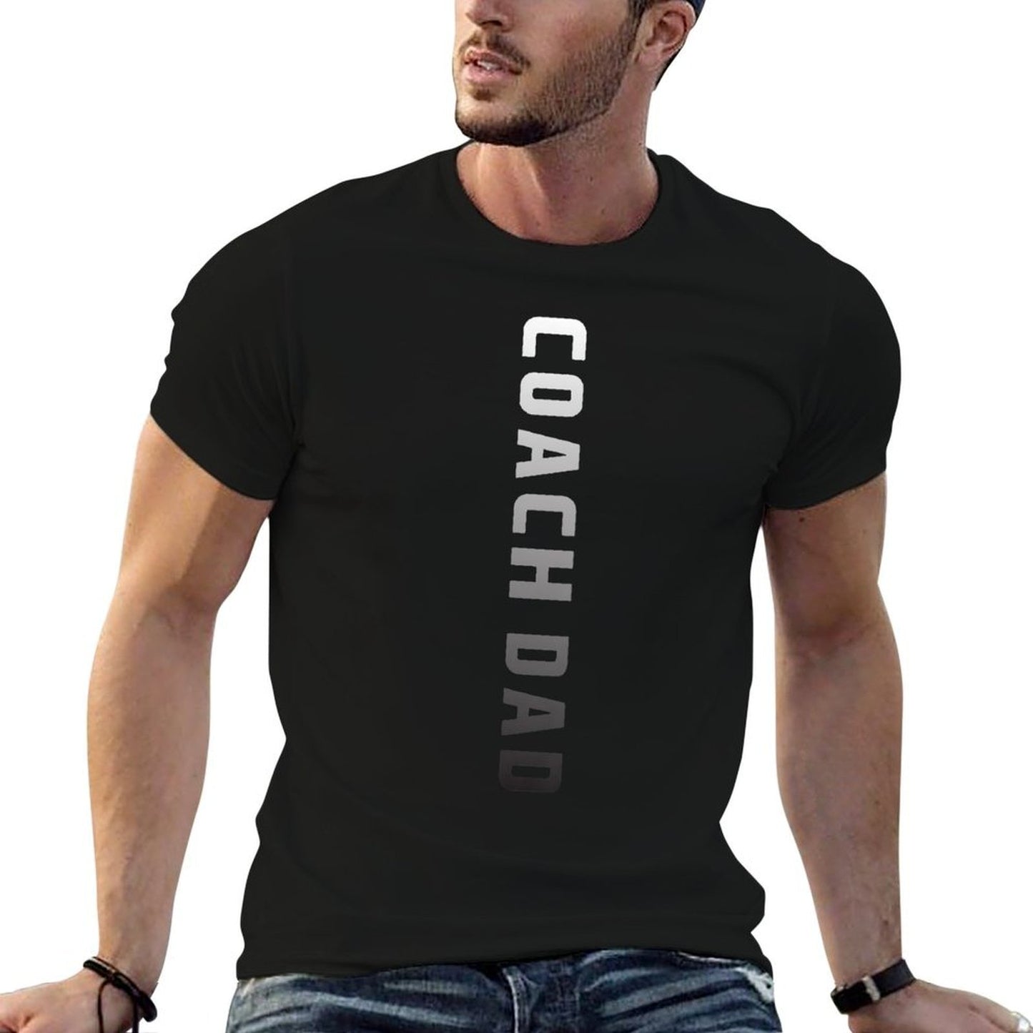 Coach Dad Design - Soccer Football Basketball Coach Father  Eco-friendly Material T-Shirt