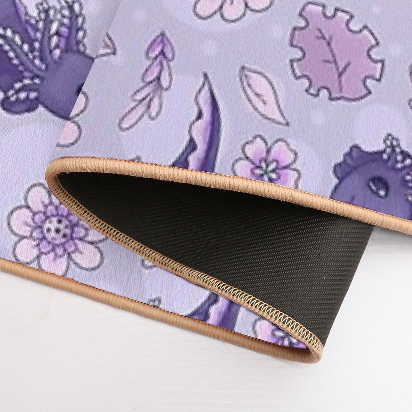 Floral Speckled Axolotl Pattern - Winter Edition  Absorbent Bath Mat