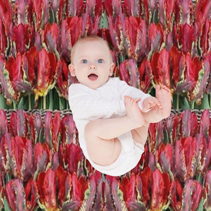 Parrot Tulips Floral Design Travel-friendly Throw Blanket