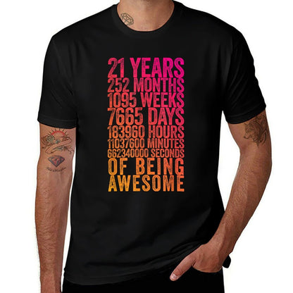 Funny 21st Birthday Old Meter Funny 21 Year Old Gifts  Durable T-Shirt