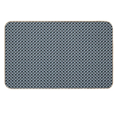 Big City Mixed Blue Signal  Fade-Resistant Bath Mat