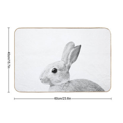 White Baby Bunny #1 #decor #art  High-Traffic Bath Mat
