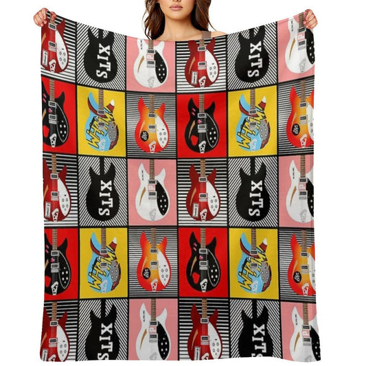 Paul Weller's Rickenbackers Sustainable Throw Blanket