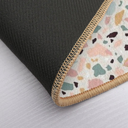 Pink Pastel Terrazzo  Repositionable Bath Mat