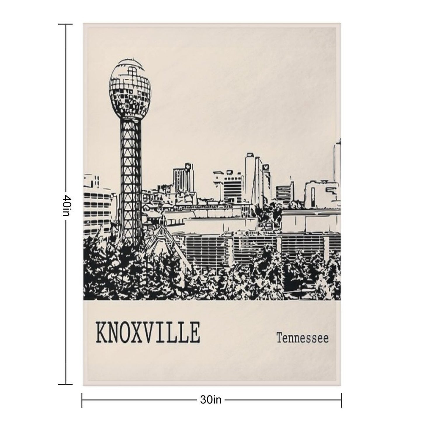 Knoxville Tennessee Sustainable Throw Blanket