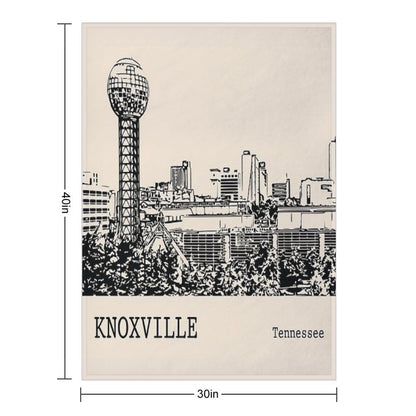 Knoxville Tennessee Sustainable Throw Blanket