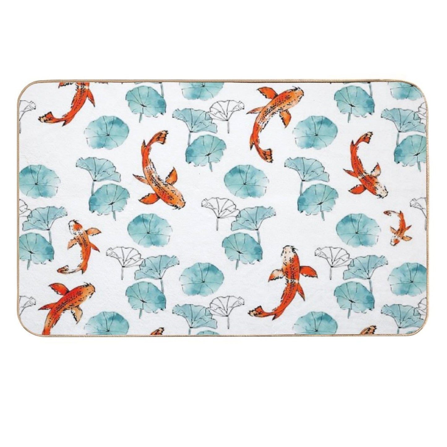 Waterlily Koi  Versatile Bath Mat