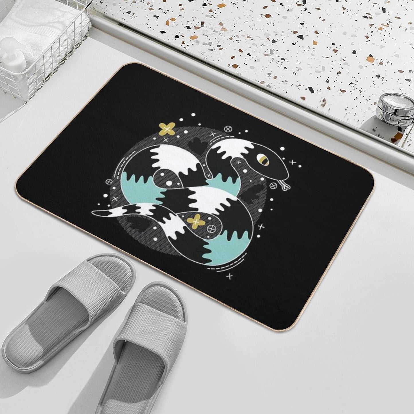Snake Design  Pet-Safe Bath Mat