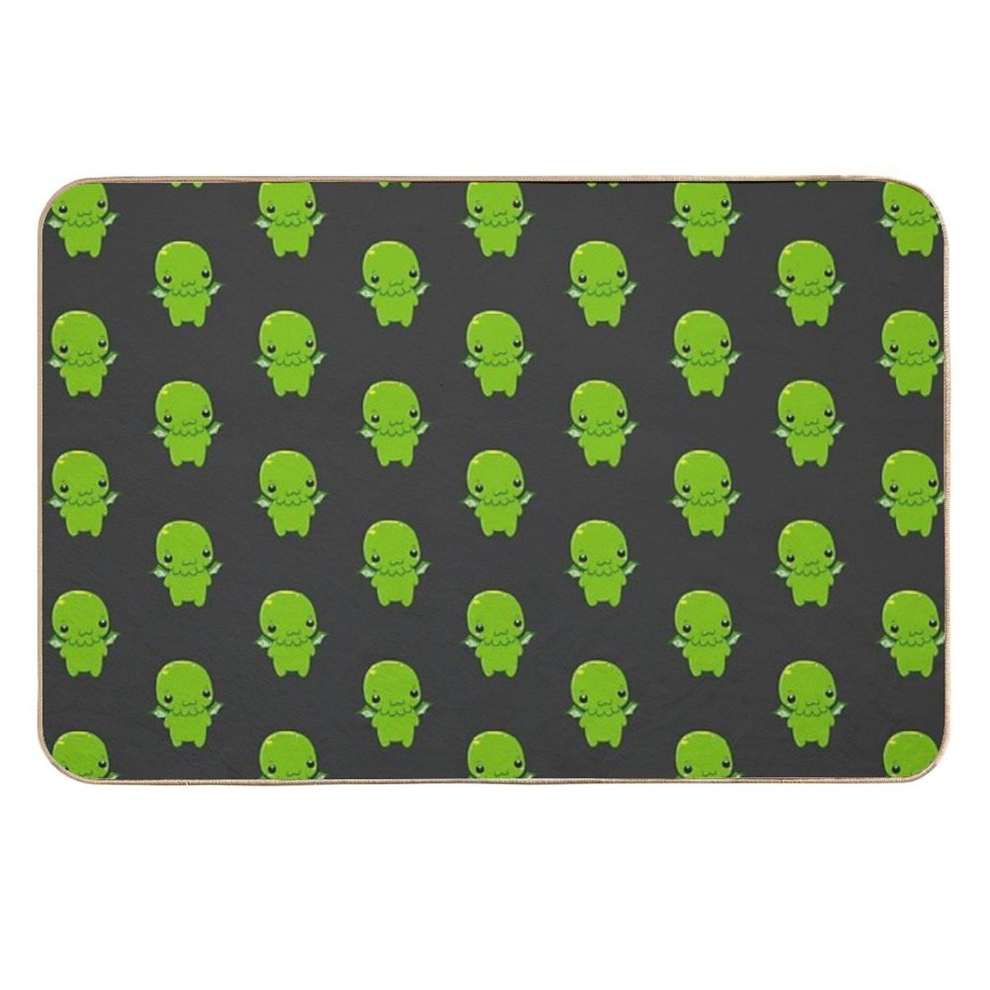 Chibi Cthulhu - The Green Monster  Pet-Safe Bath Mat