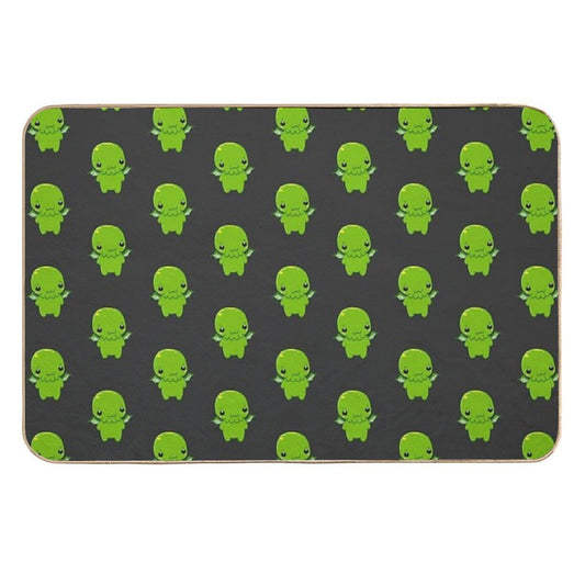 Chibi Cthulhu - The Green Monster  Pet-Safe Bath Mat