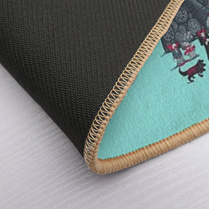 Dark Circusbot  Slip-Resistant Bath Mat