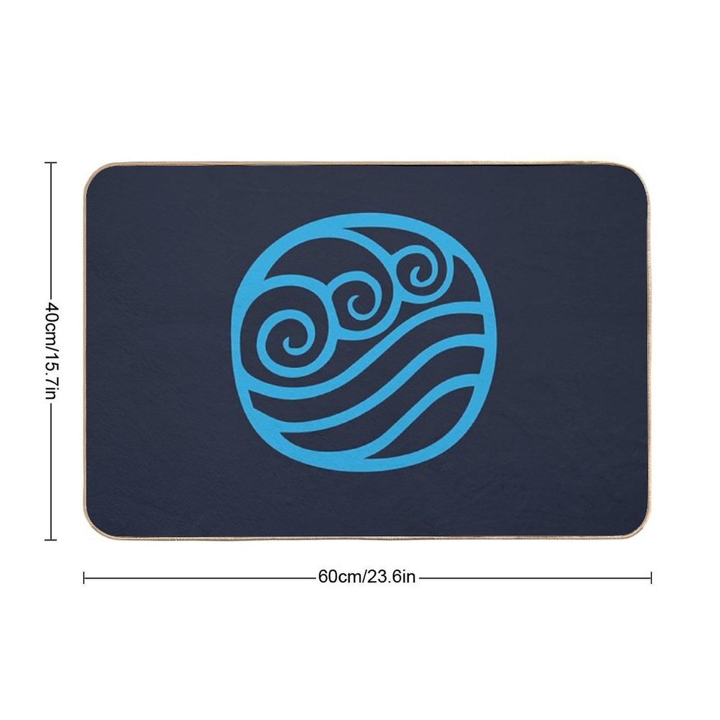 Waterbending Symbol (light)  Slip-Resistant Bath Mat