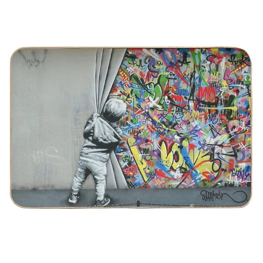 Behind The Curtain - Martin Whatson (Wynwood Walls Edition)  Miami  Anti-Trip Bath Mat