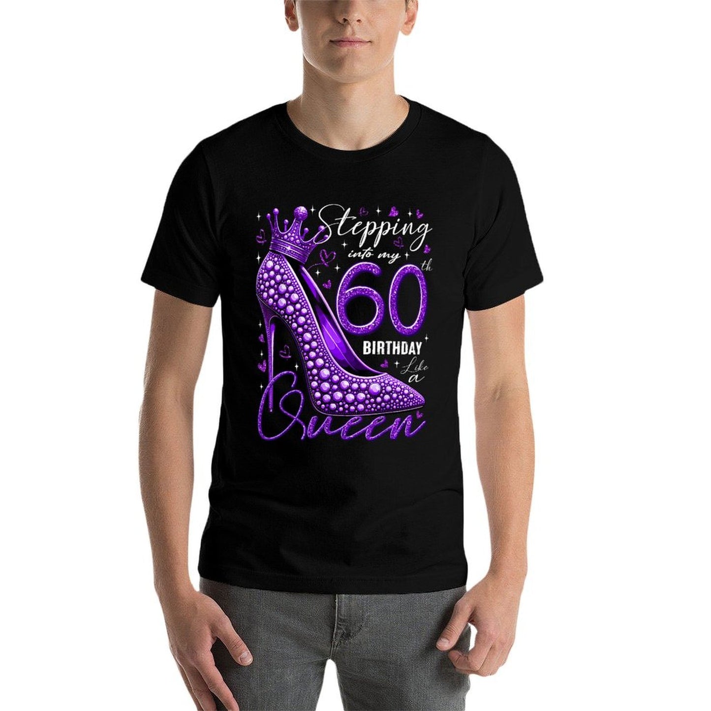 60 Year Old Gifts High Heels Stepping Into My 60th Birthday Comfortable T-Shirt