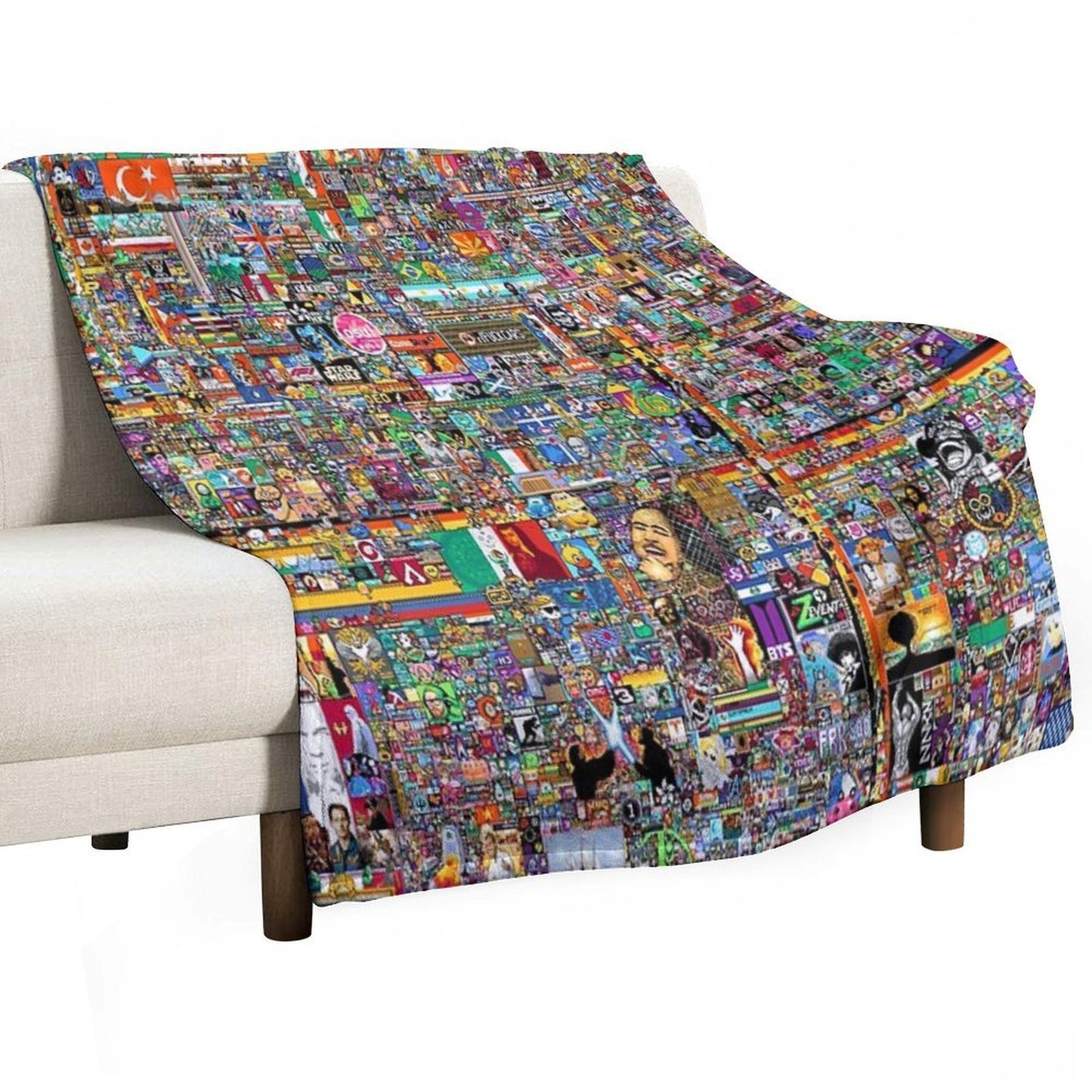 HQ R Place 2022 Atlas Final Image Versatility Throw Blanket