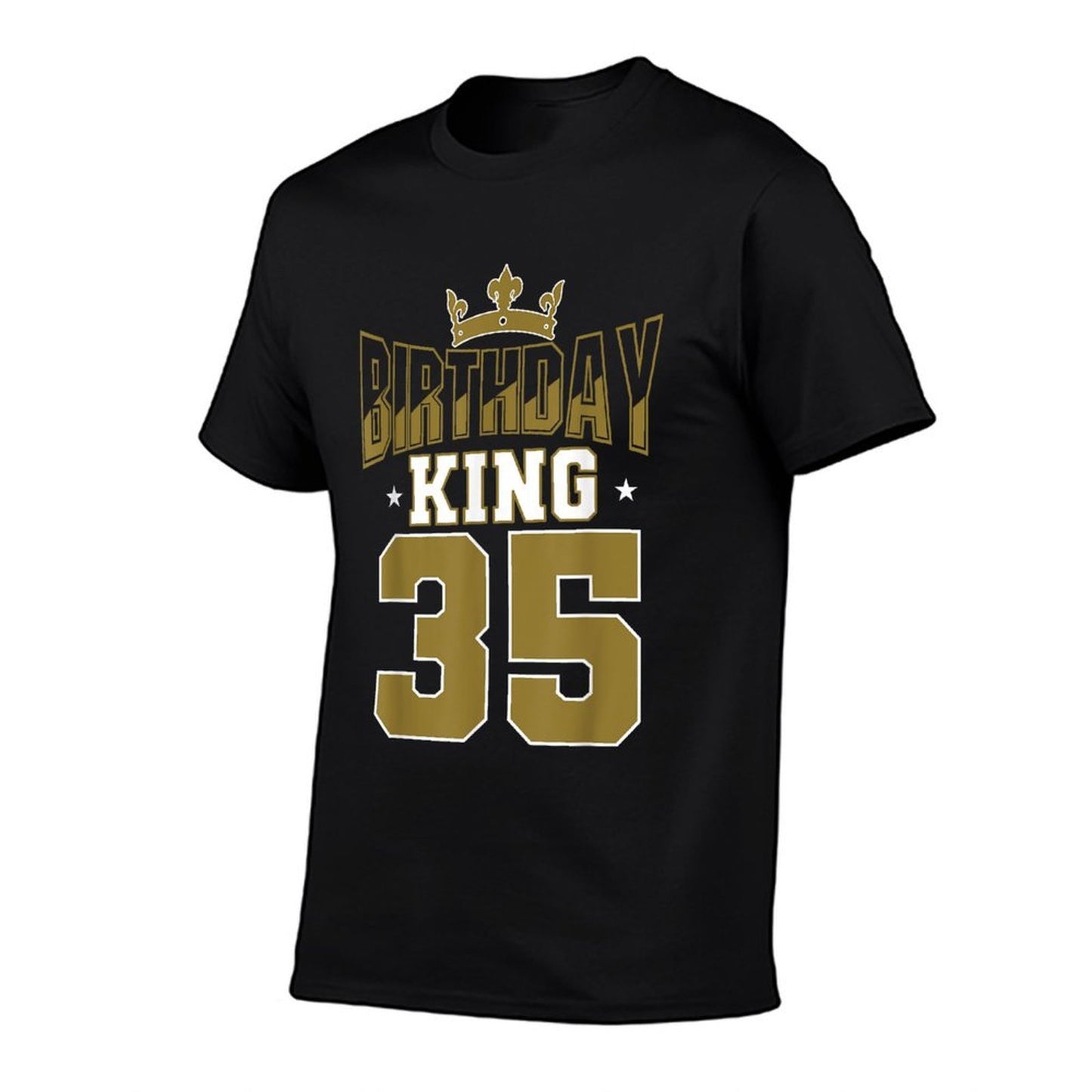 Birthday King 35 Bday Party Celebration 35th Royal Theme  Polyester Blend T-Shirt
