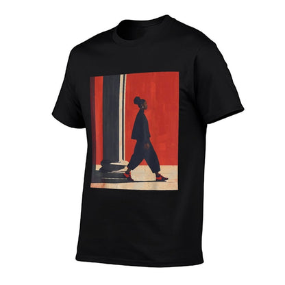 Black Girl Walking Afro Style Women African American Pride  Affordable Price T-Shirt