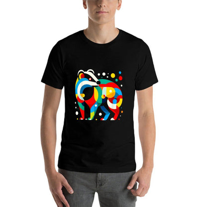 Geometric Minimalism Modern Illustration Badger Art  Quick-drying T-Shirt