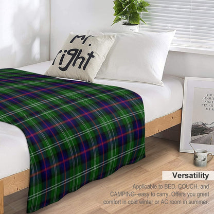 Clan Sutherland Tartan Easy Care Throw Blanket