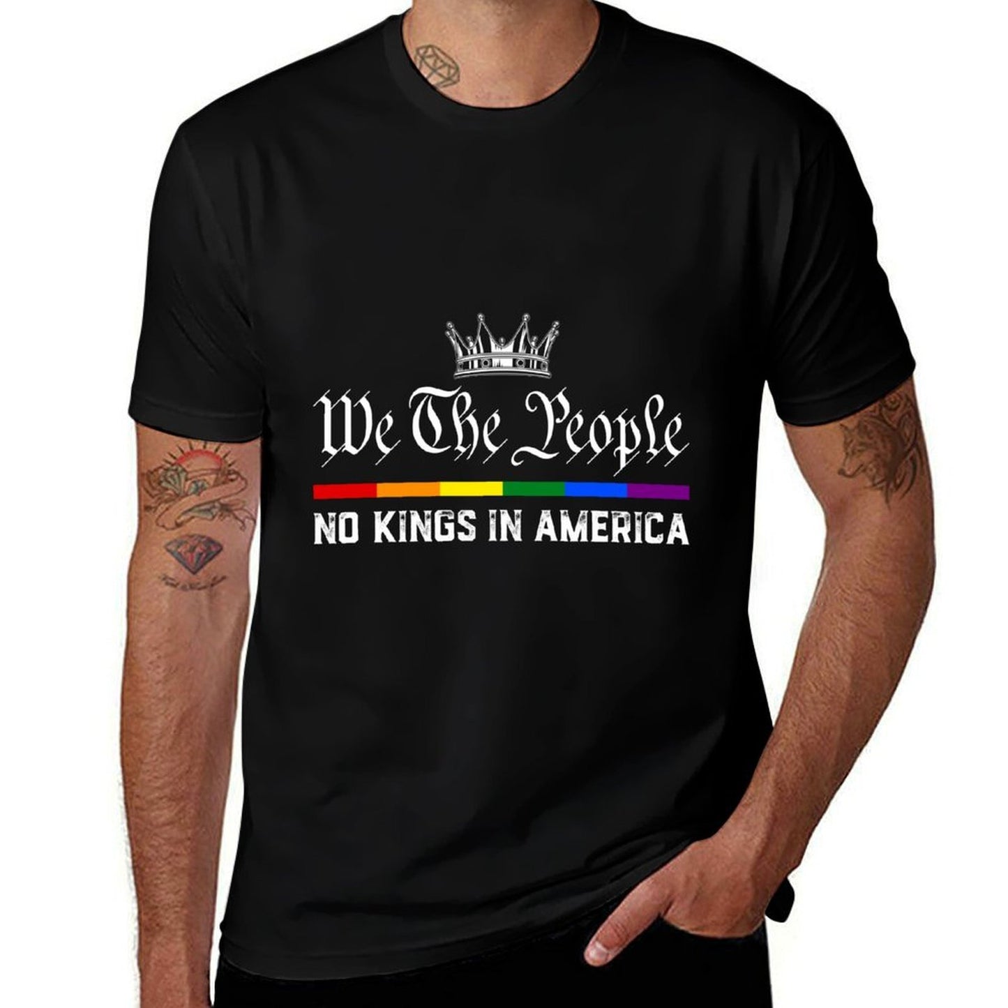 No Kings In America We The People Political Men Women  Lightweight T-Shirt
