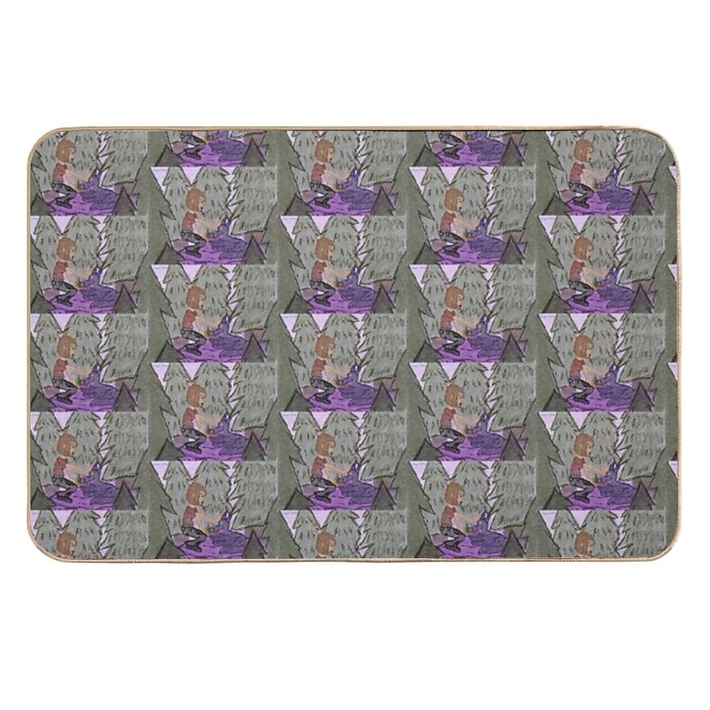 Sigrid And The Wolverine  Easy Maintenance Bath Mat