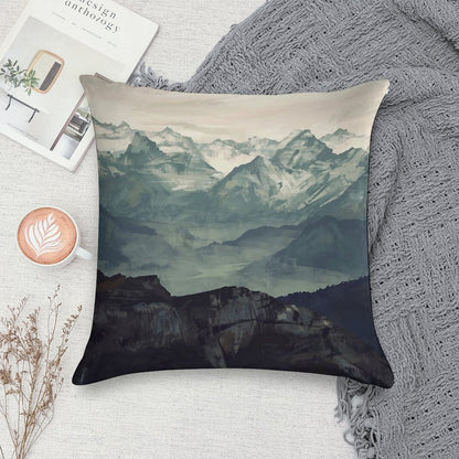 Mountain Fog Soft Ultra-Soft Texture Throw Pillow