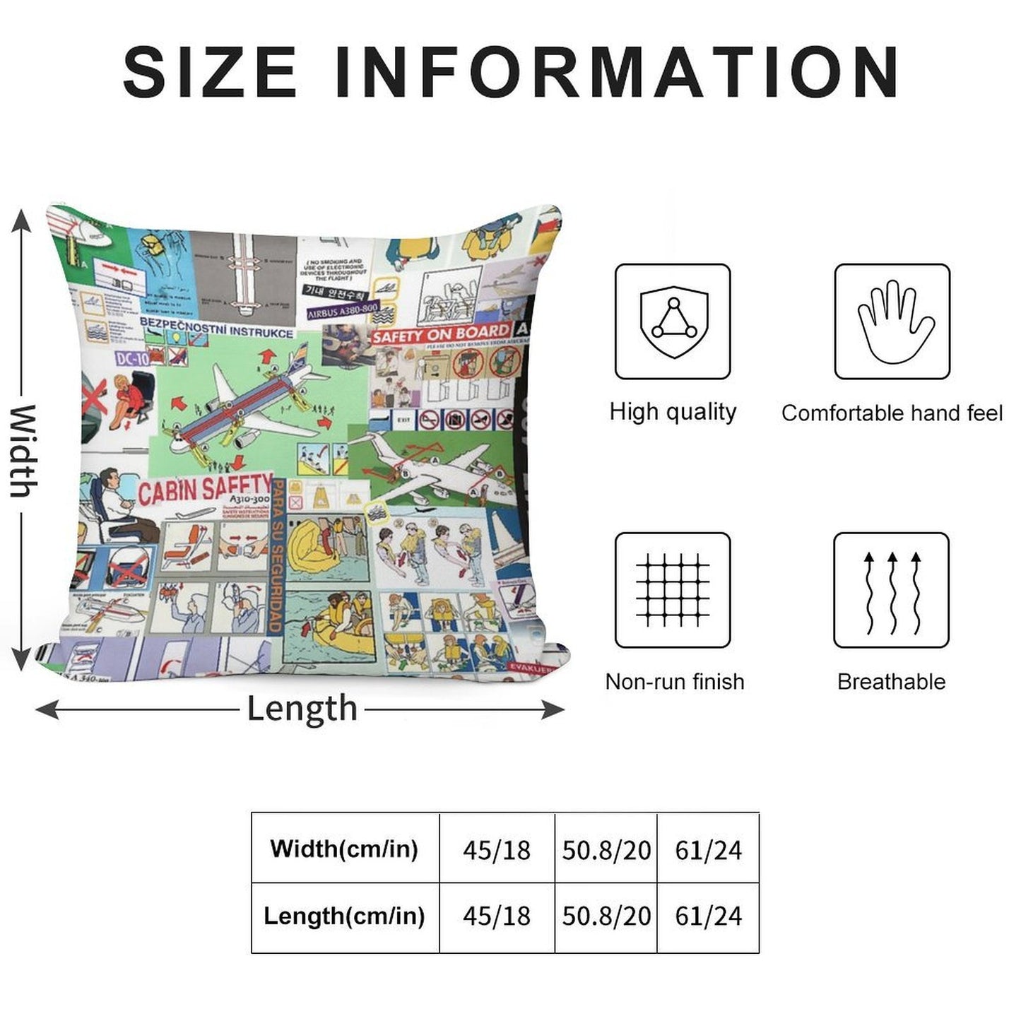 For Your Safety - Collage Soft Gift Ready Throw Pillow