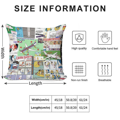 For Your Safety - Collage Soft Gift Ready Throw Pillow