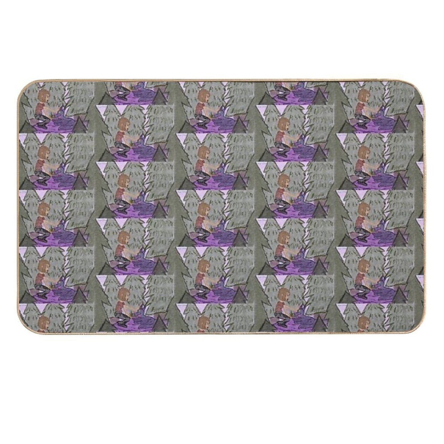 Sigrid And The Wolverine  Easy Maintenance Bath Mat