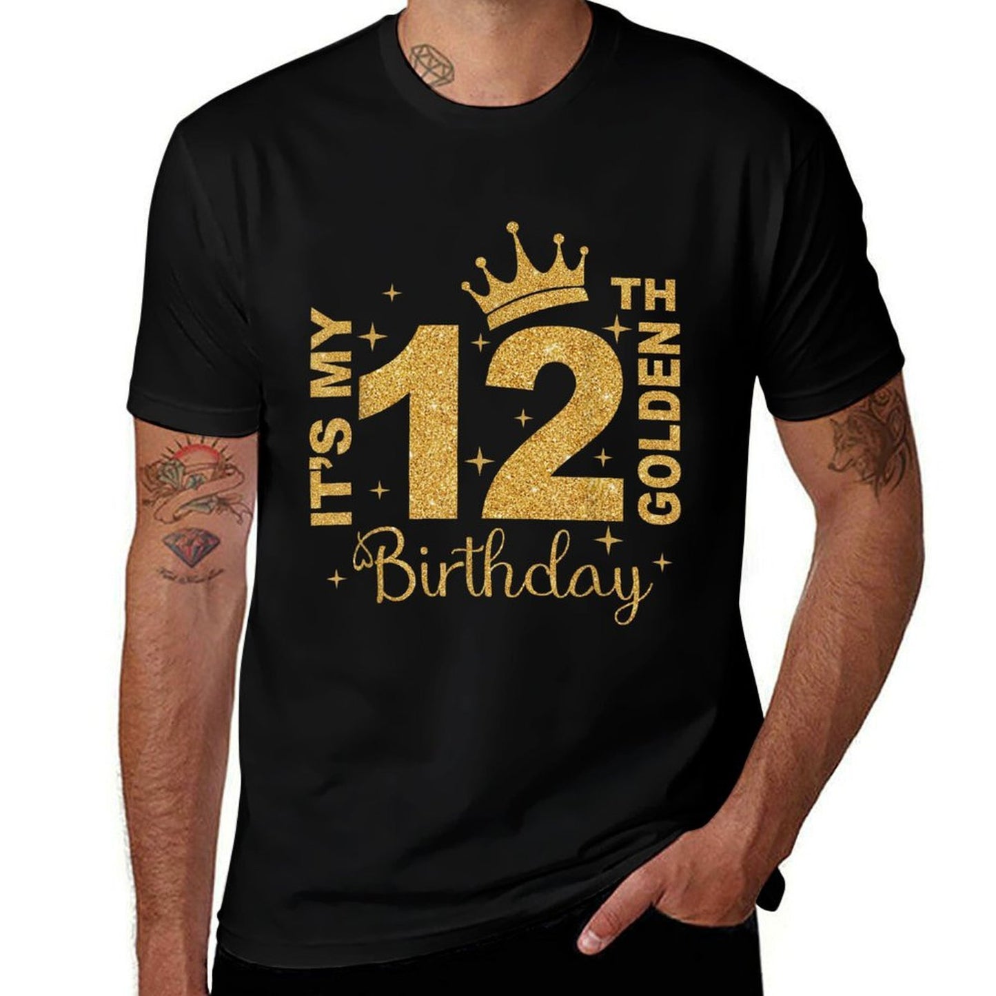 It&#39;s My 12th Golden Birthday 12 Year Old Bday Kids Born 2013  Wrinkle-resistant T-Shirt
